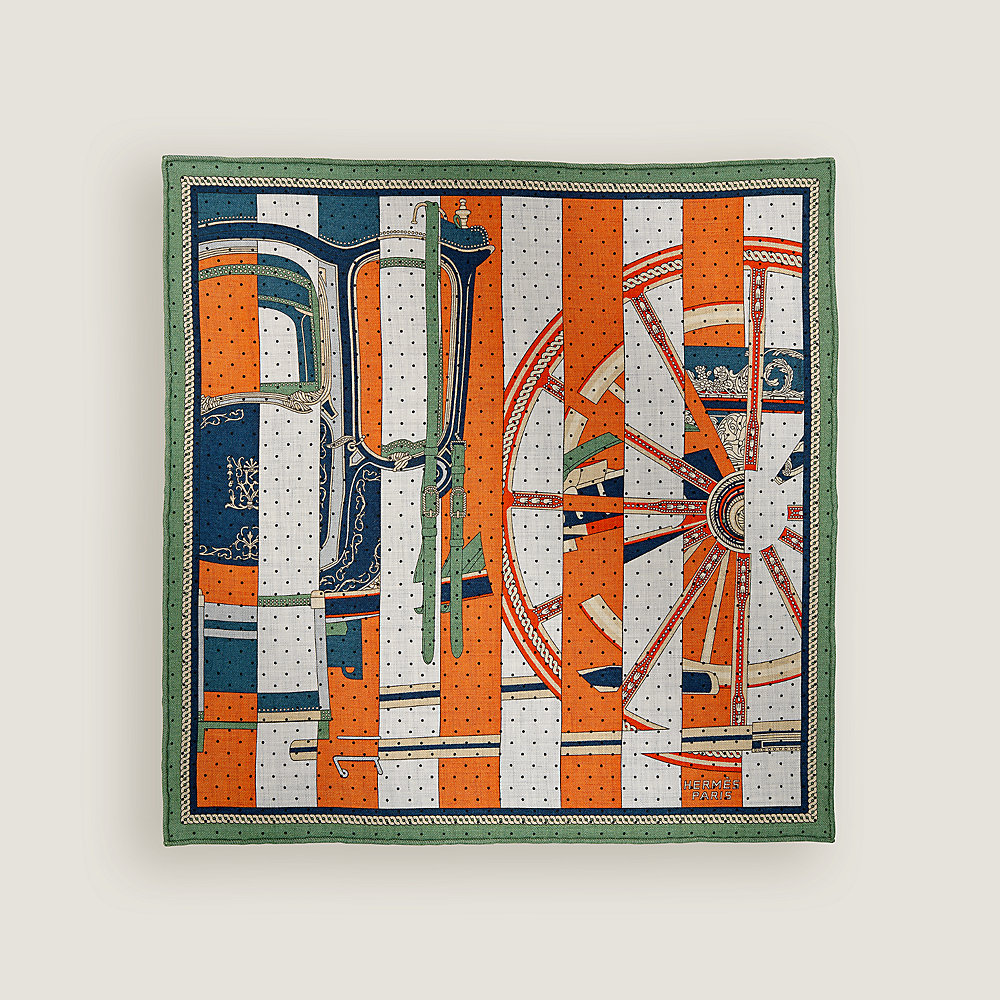 La Berline Bayadere scarf 45 - Green | Hermès Belgium